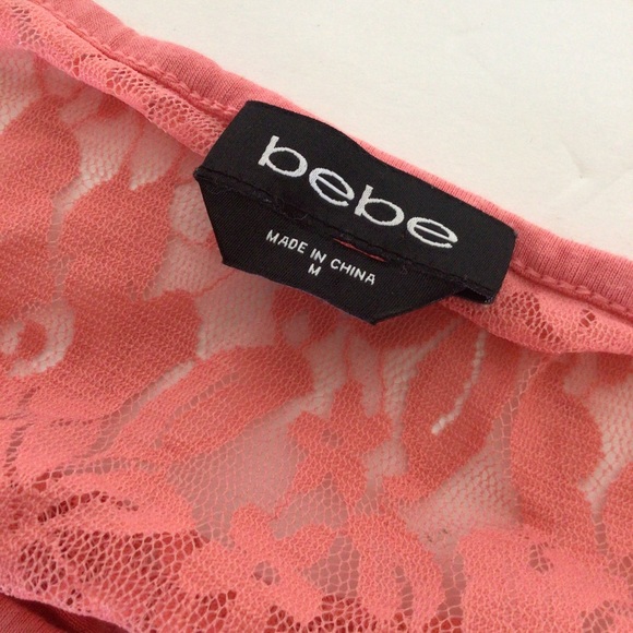 BEBE CRSYTAL LOGO TIE FRONT SHORT SLEEVE T SHIRT WOMENS MEDIUM - Picture 7 of 14